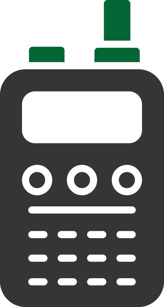 walkie talkie glyph twee kleuren vector