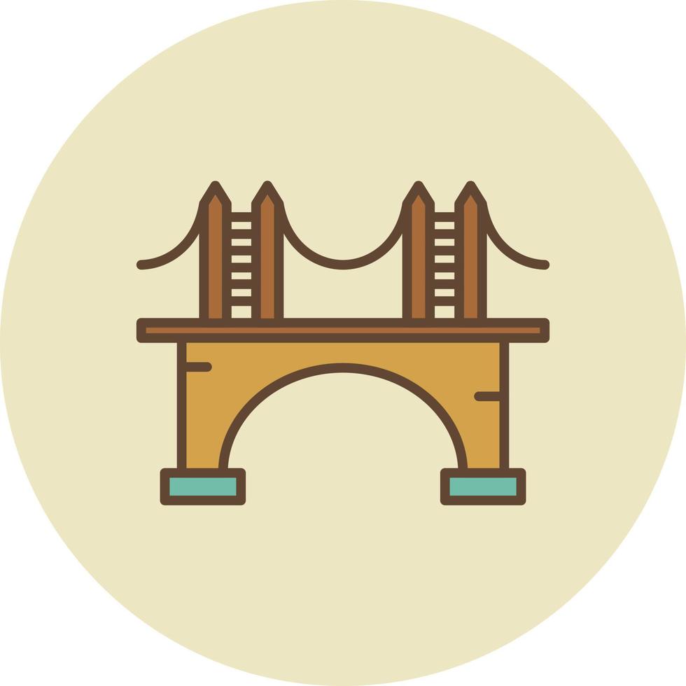 brug gevuld retro vector