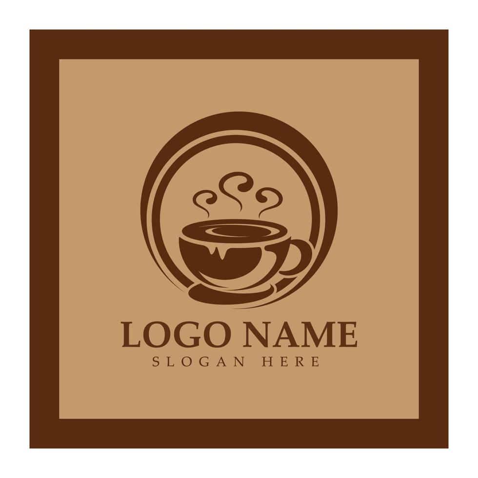 koffiekopje logo sjabloon vector pictogram illustratie ontwerp