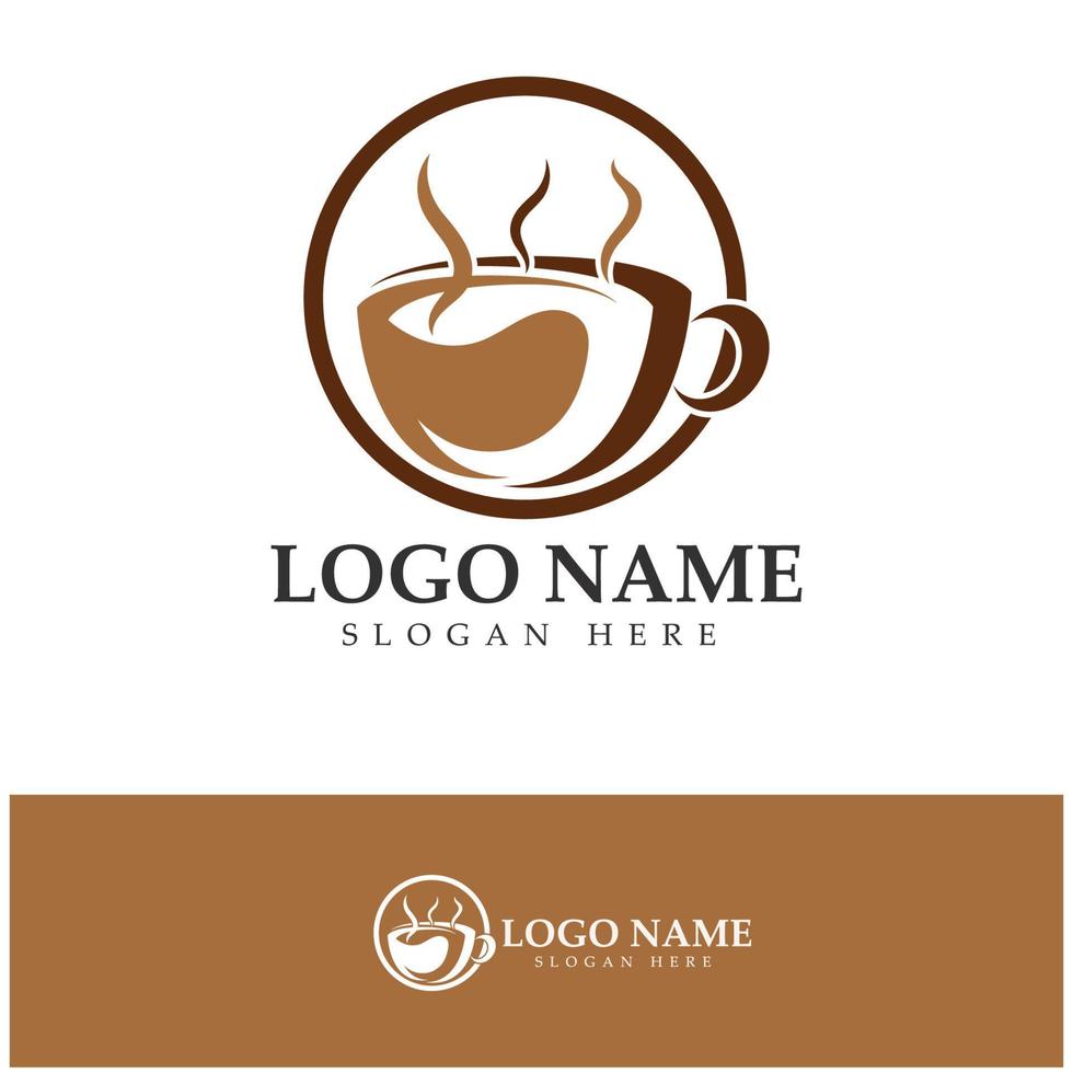 koffiekopje logo sjabloon vector pictogram illustratie ontwerp