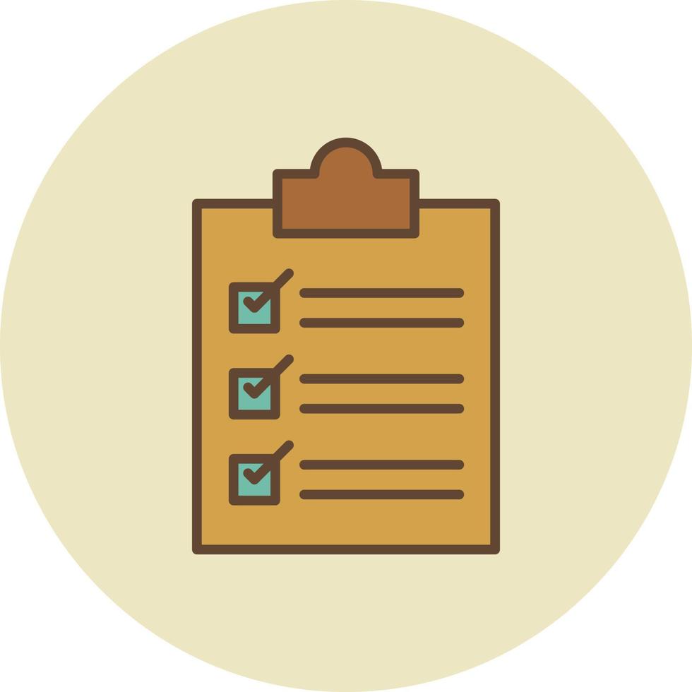 checklist gevuld retro vector