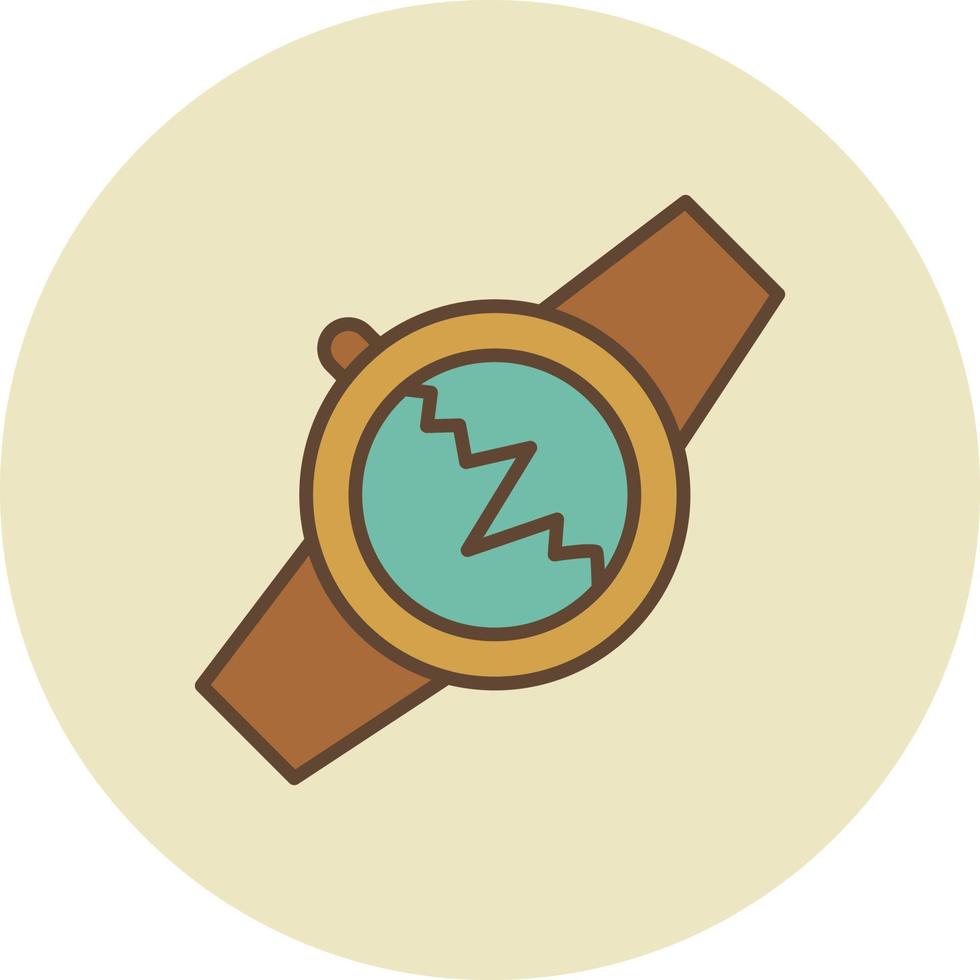 slimme horloge gevuld retro vector