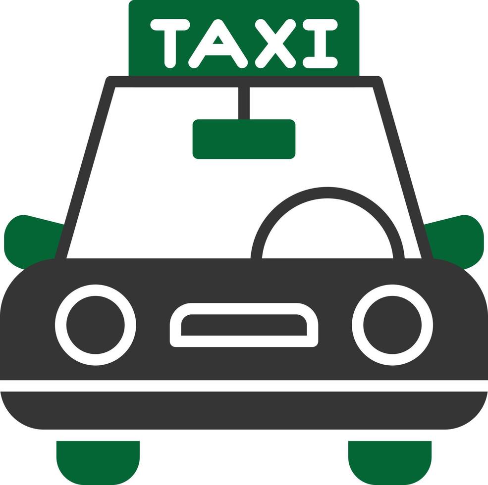 taxi glyph twee kleuren vector