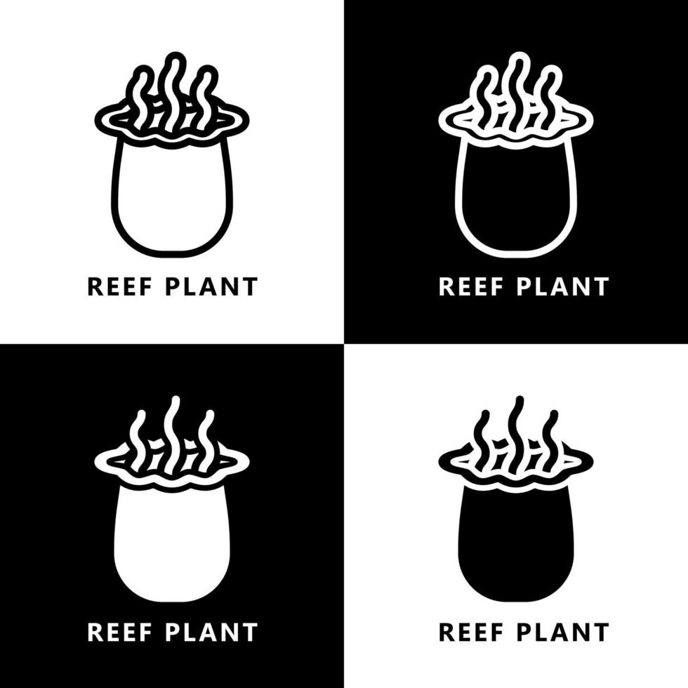 rif plant pictogram cartoon. koraal plant symbool vector logo