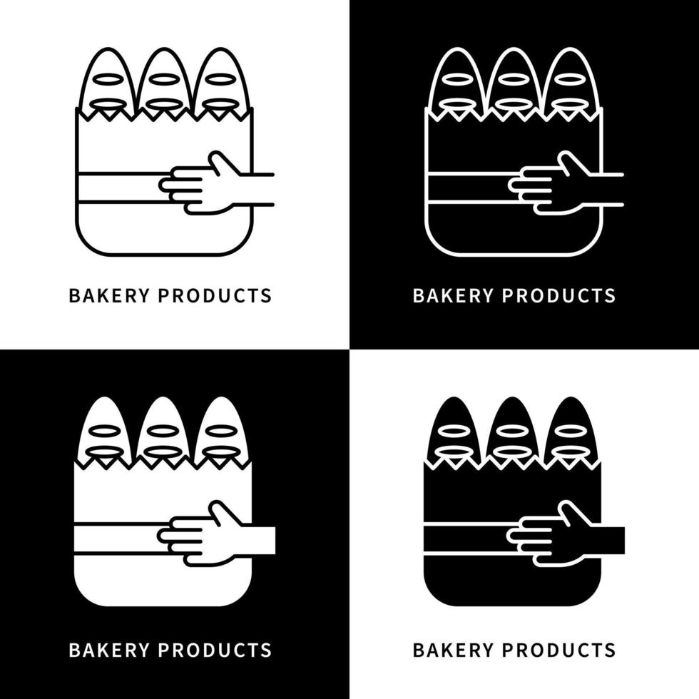 gebak en bakkerij kruidenier product vector symbool. brood en winkelen product icoon. voedsel en cake logo