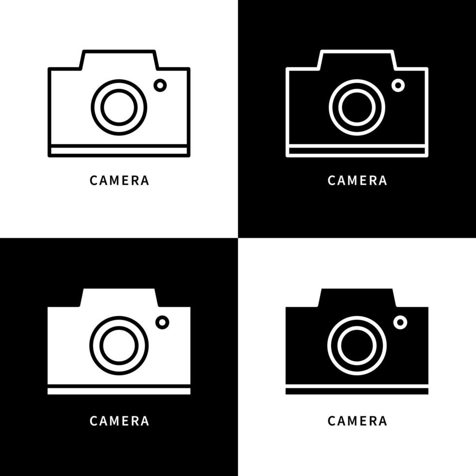 camera en afbeelding pictogram symbool. fotografie logo vectorillustratie vector