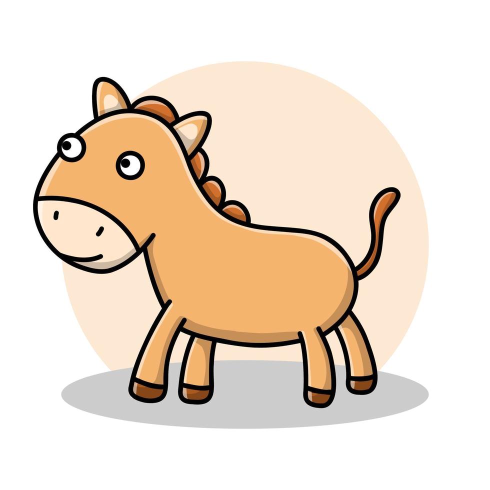 paard pictogram cartoon. dierenboerderij symbool vector