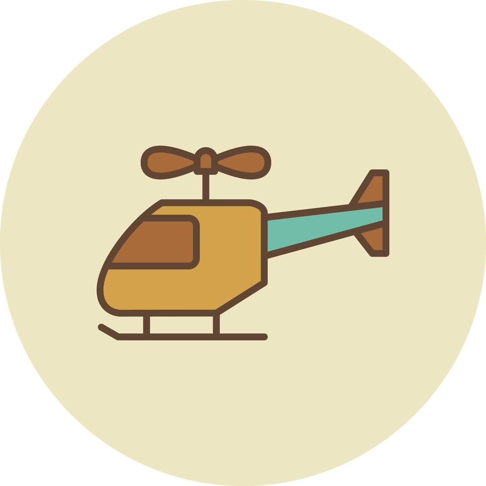 helikopter gevuld retro vector