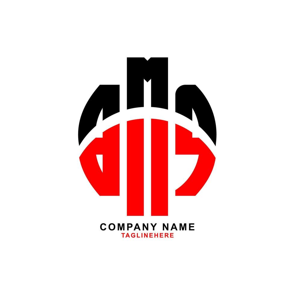 creatief bmq letter logo-ontwerp met witte achtergrond vector