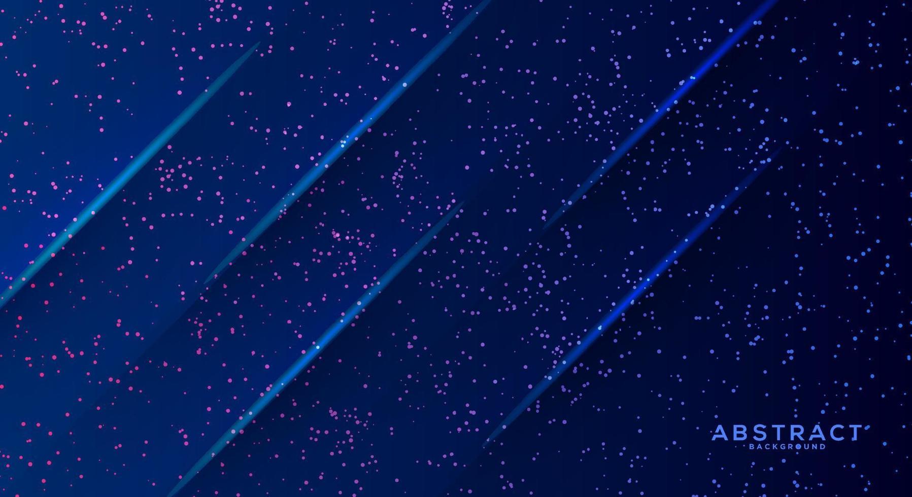 blauwe achtergrond. donkerblauwe abstracte achtergrond geometrische, glanzende abstracte deeltjesstroom achtergrond. vector