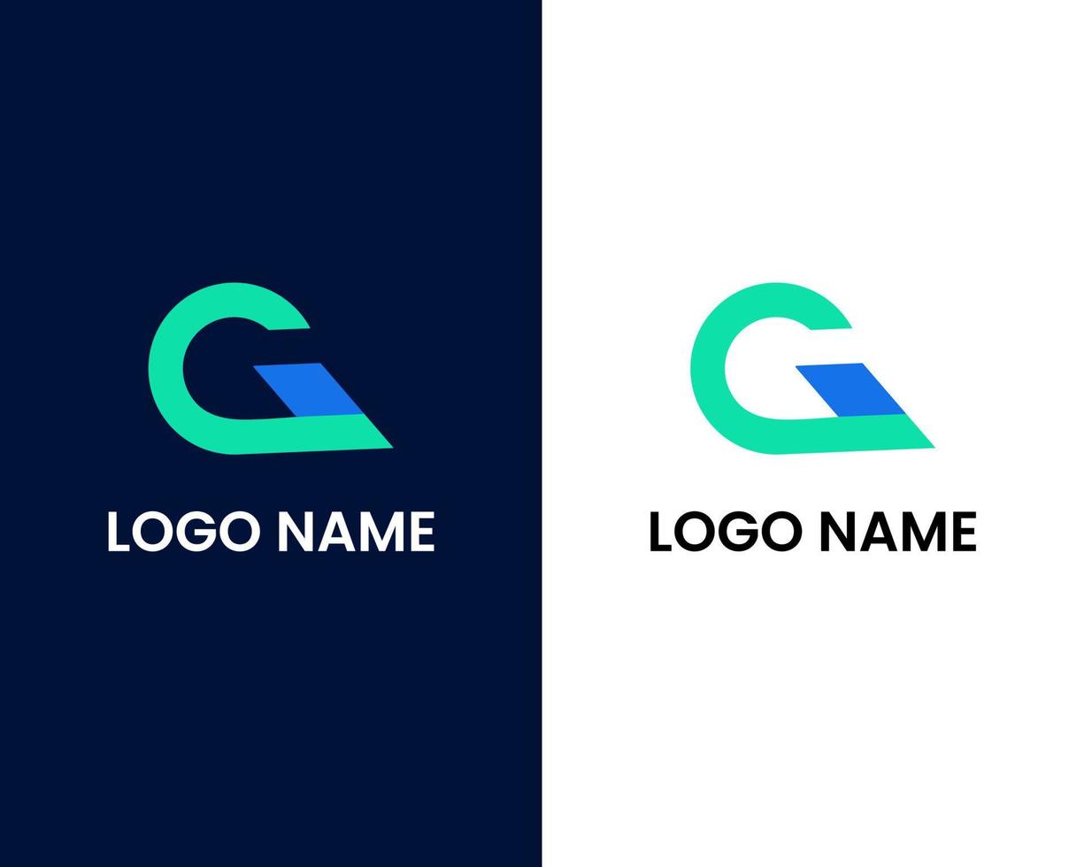 letter g en een modern logo-ontwerpsjabloon vector
