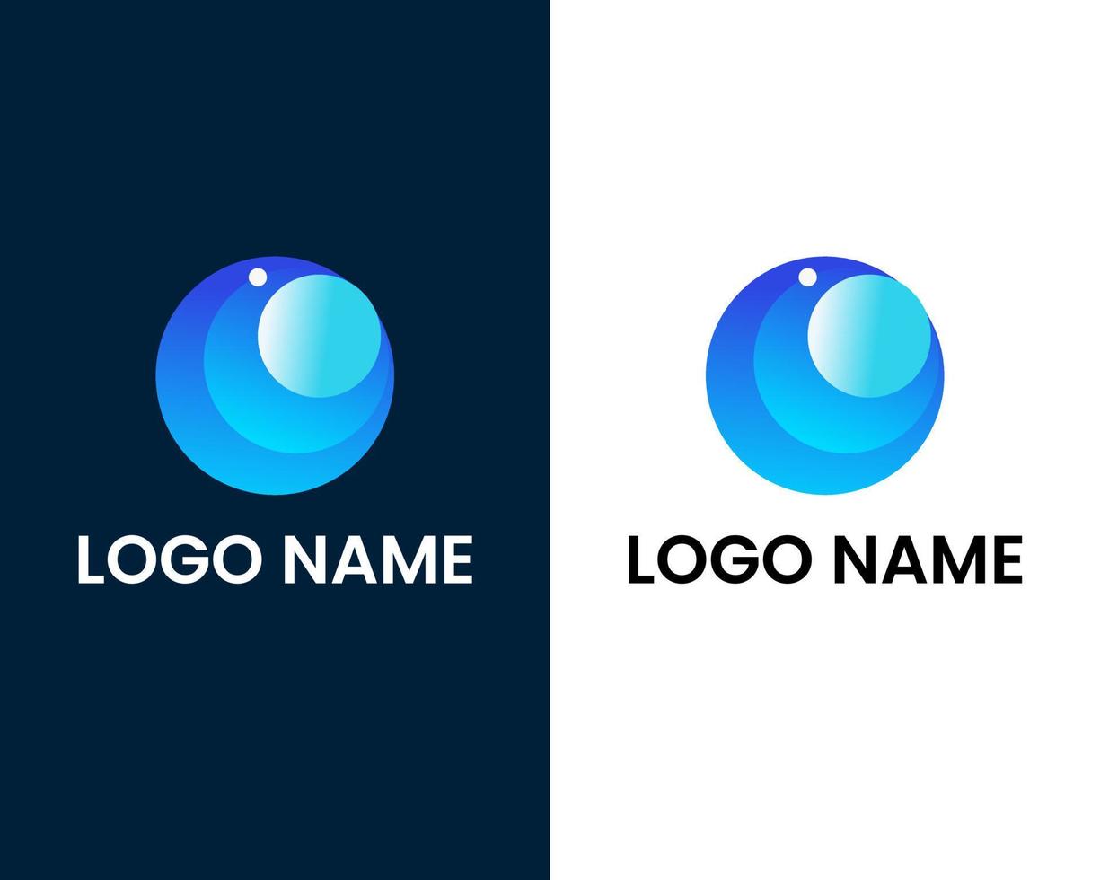 letter o met vis modern logo ontwerpsjabloon vector