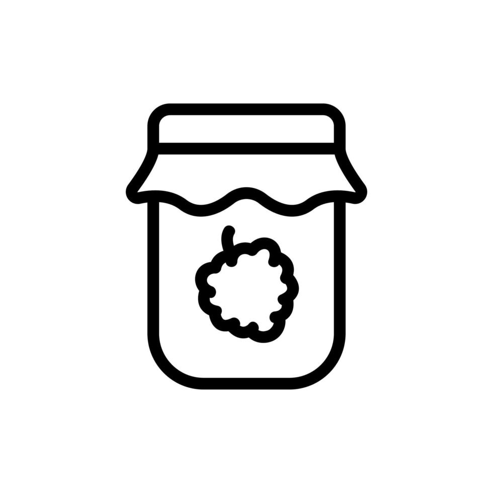 frambozenjam pictogram vector. geïsoleerde contour symbool illustratie vector