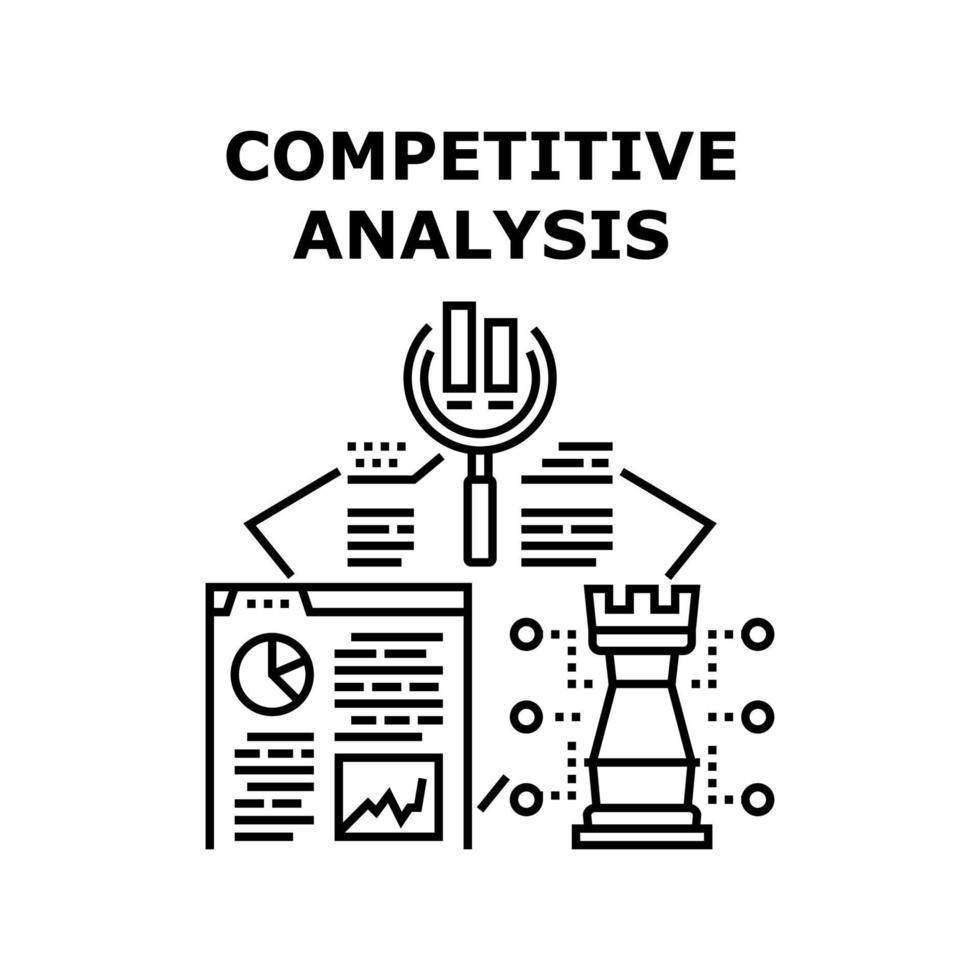 competitieve analyse vector concept illustratie