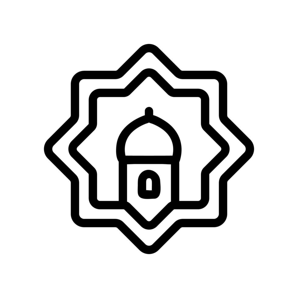 moskee pictogram vector. geïsoleerde contour symbool illustratie vector