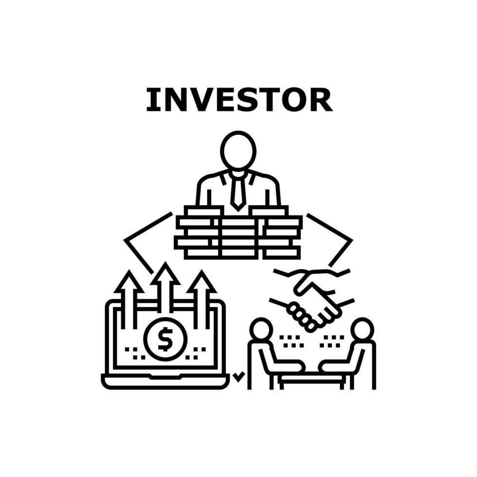 investeerder zakenman vector concept illustratie