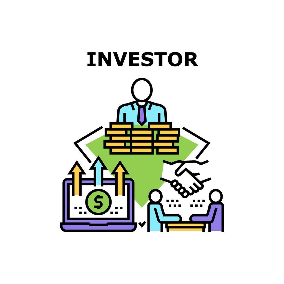 investeerder zakenman vector concept illustratie