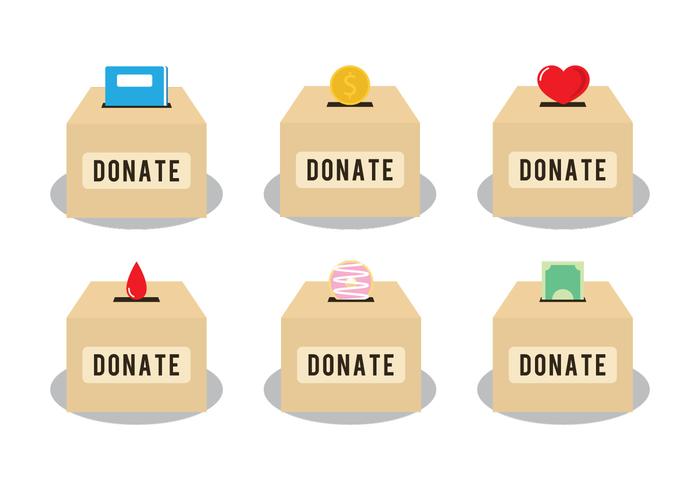 Donate box vectors