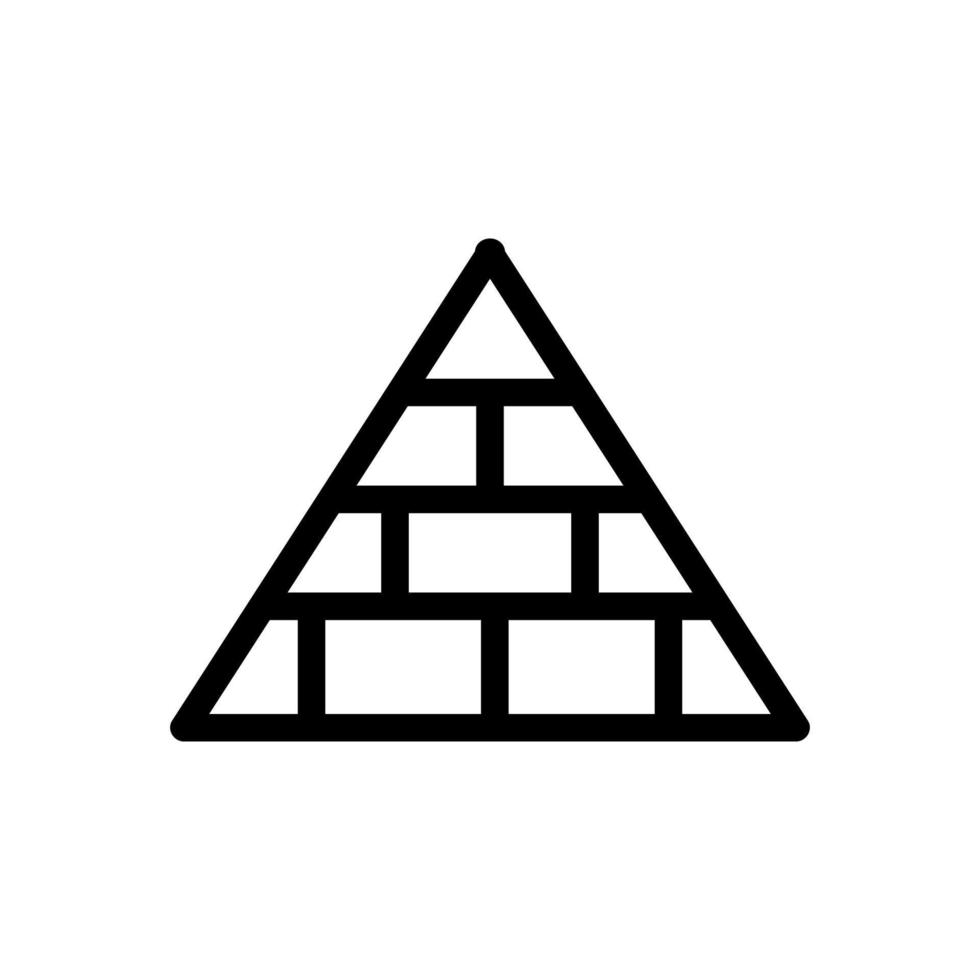 Egypte piramide pictogram vector. geïsoleerde contour symbool illustratie vector