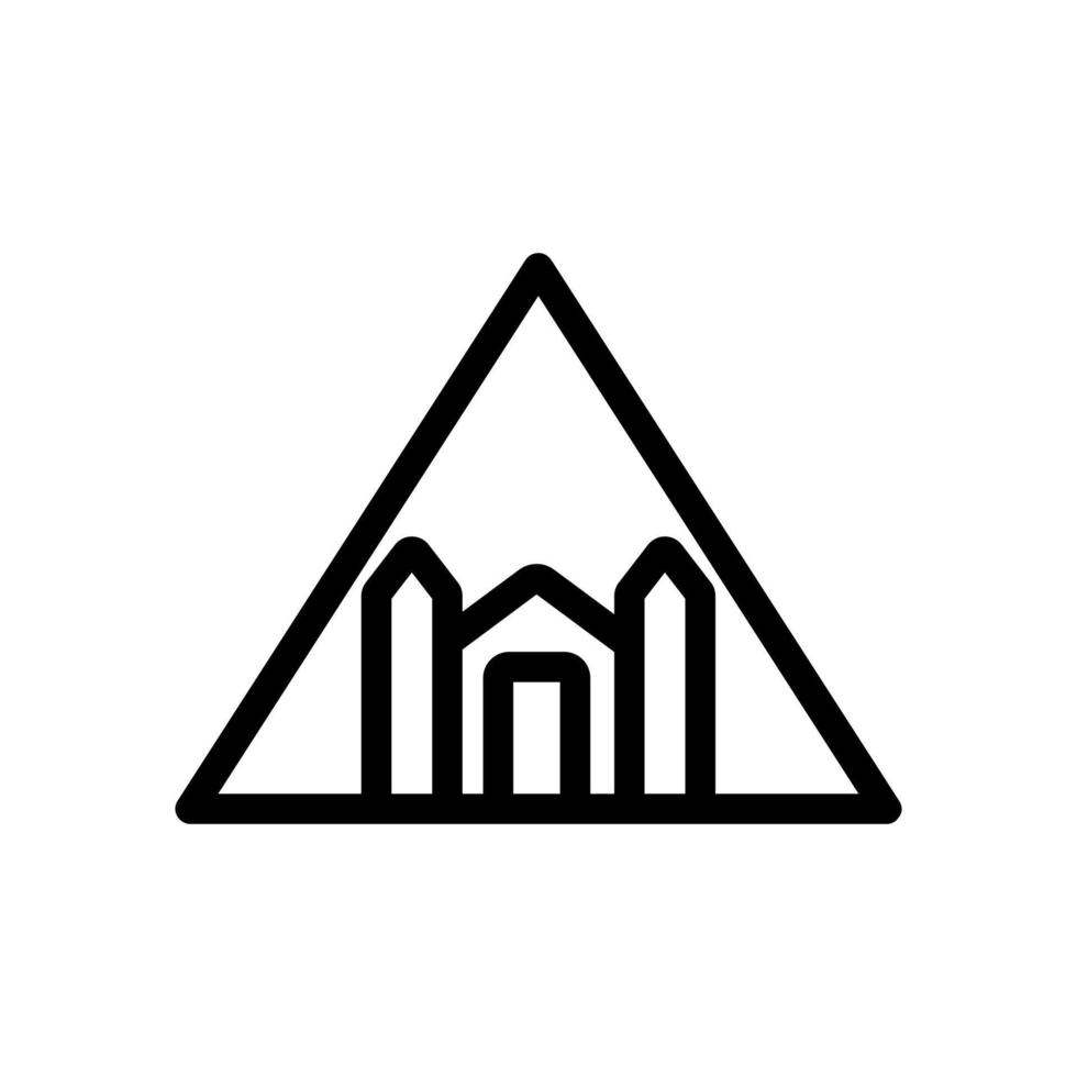 Egypte piramide pictogram vector. geïsoleerde contour symbool illustratie vector