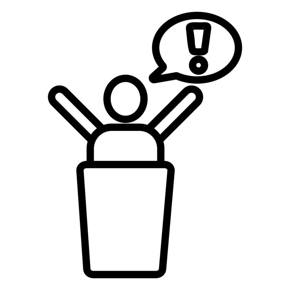 openbare protest pictogram vector. geïsoleerde contour symbool illustratie vector