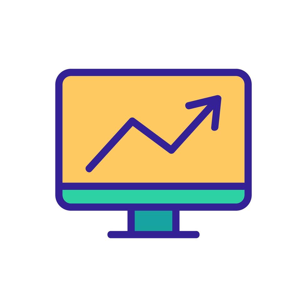 stijging grafiek pictogram vector. geïsoleerde contour symbool illustratie vector