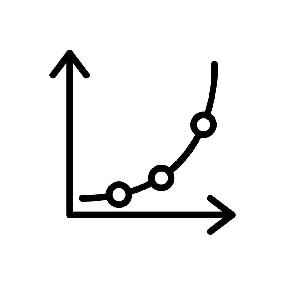 groei grafiek pictogram vector. geïsoleerde contour symbool illustratie vector