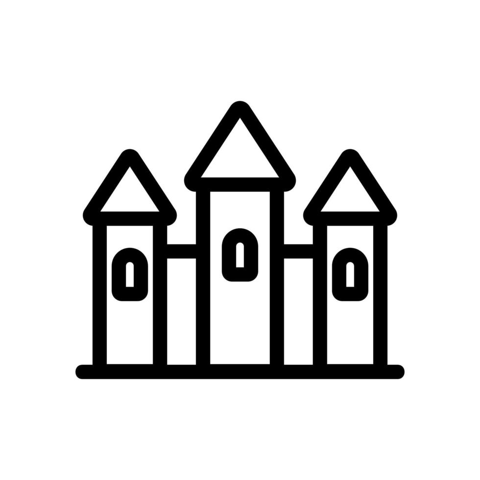 kasteel prinses pictogram vector. geïsoleerde contour symbool illustratie vector