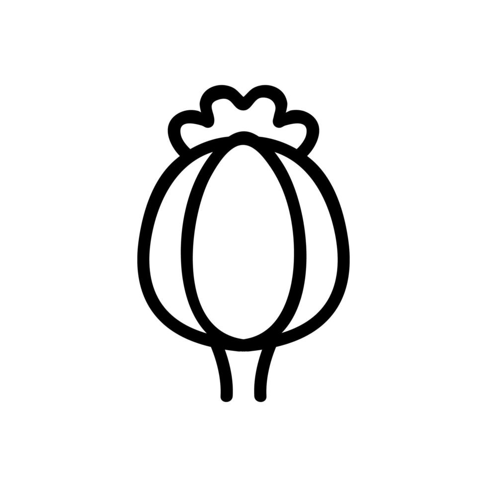 papaver plant pictogram vector overzicht illustratie