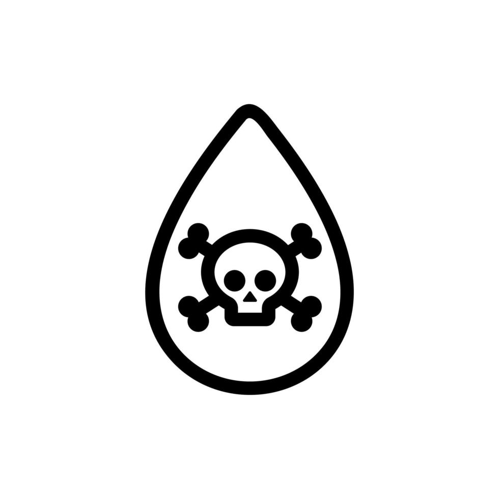 vergiftigd water pictogram vector. geïsoleerde contour symbool illustratie vector