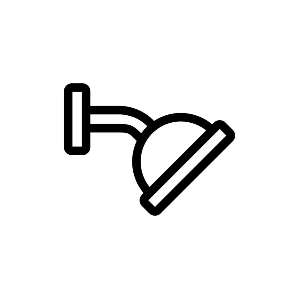 douche in het bad pictogram vector. geïsoleerde contour symbool illustratie vector