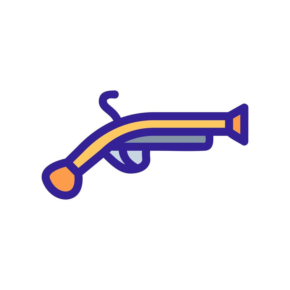 musket wapen pictogram vector. geïsoleerde contour symbool illustratie vector