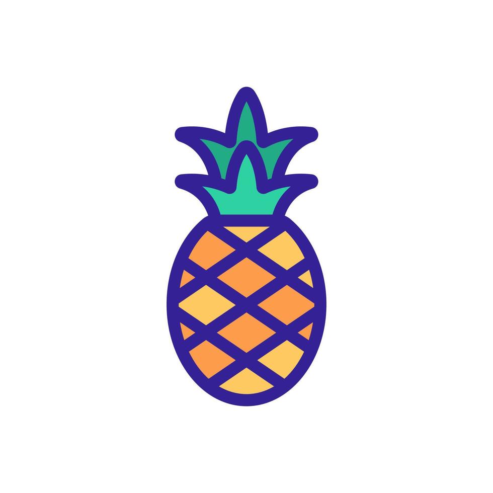 ananas yoghurt pictogram vector overzicht illustratie