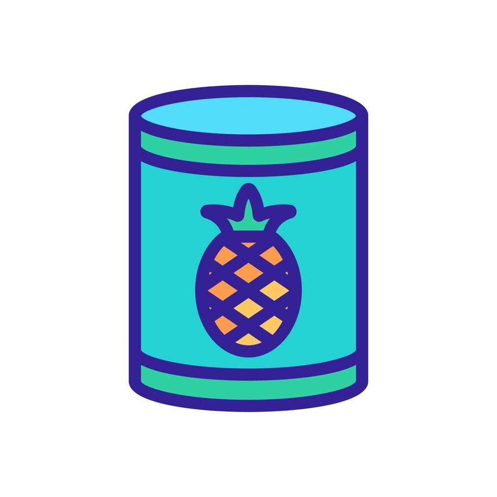 ananas pictogram vector overzicht illustratie