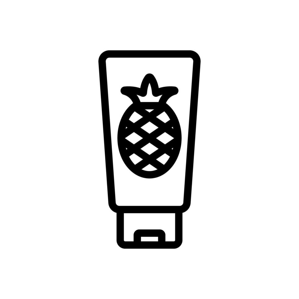 ananas crème pictogram vector overzicht illustratie