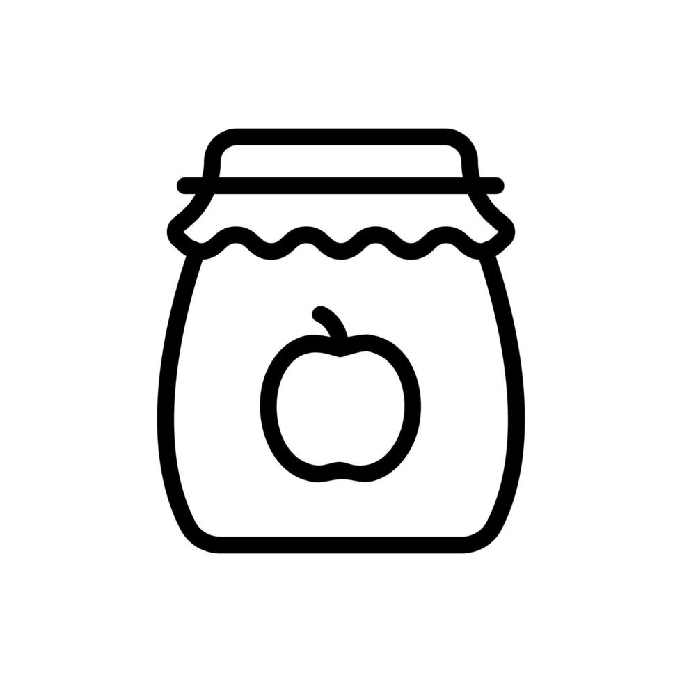 ingeblikte appeljam pictogram vector overzicht illustratie