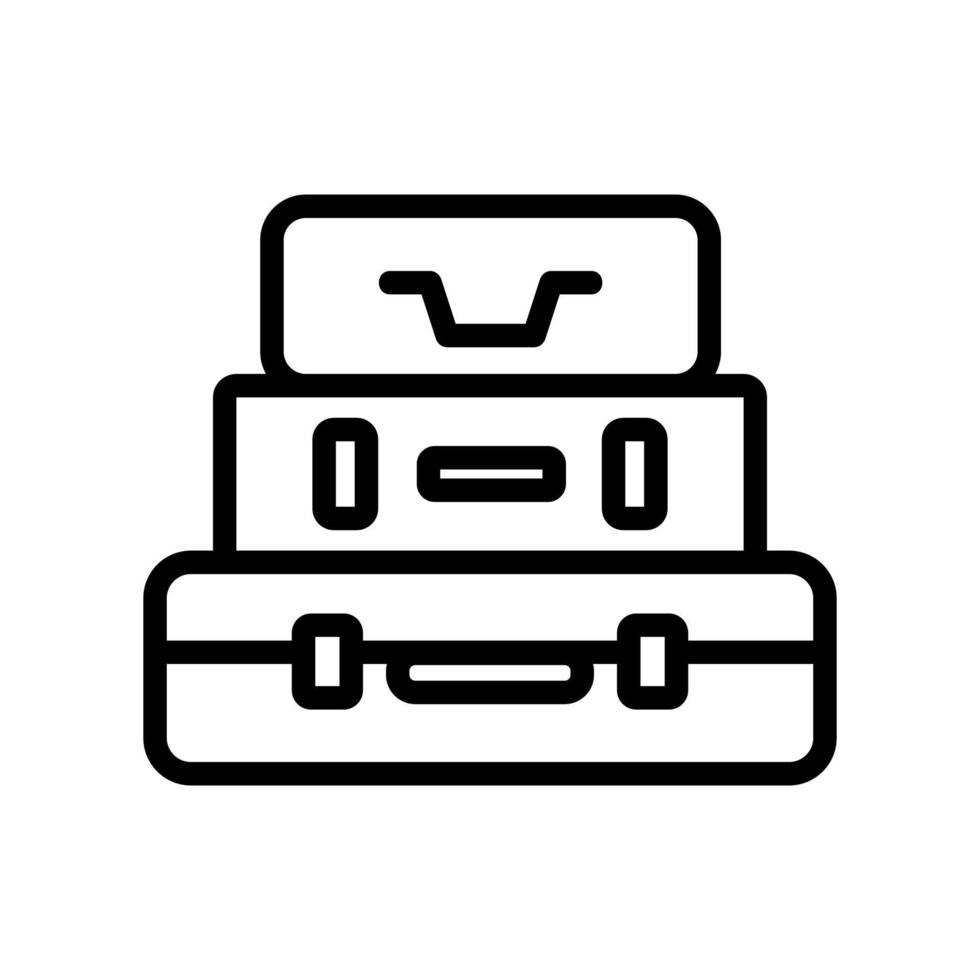 stapel koffer pictogram vector overzicht illustratie