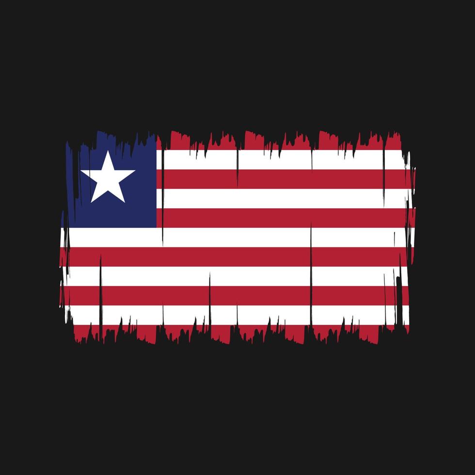 Liberia vlag borstel. nationale vlag vector