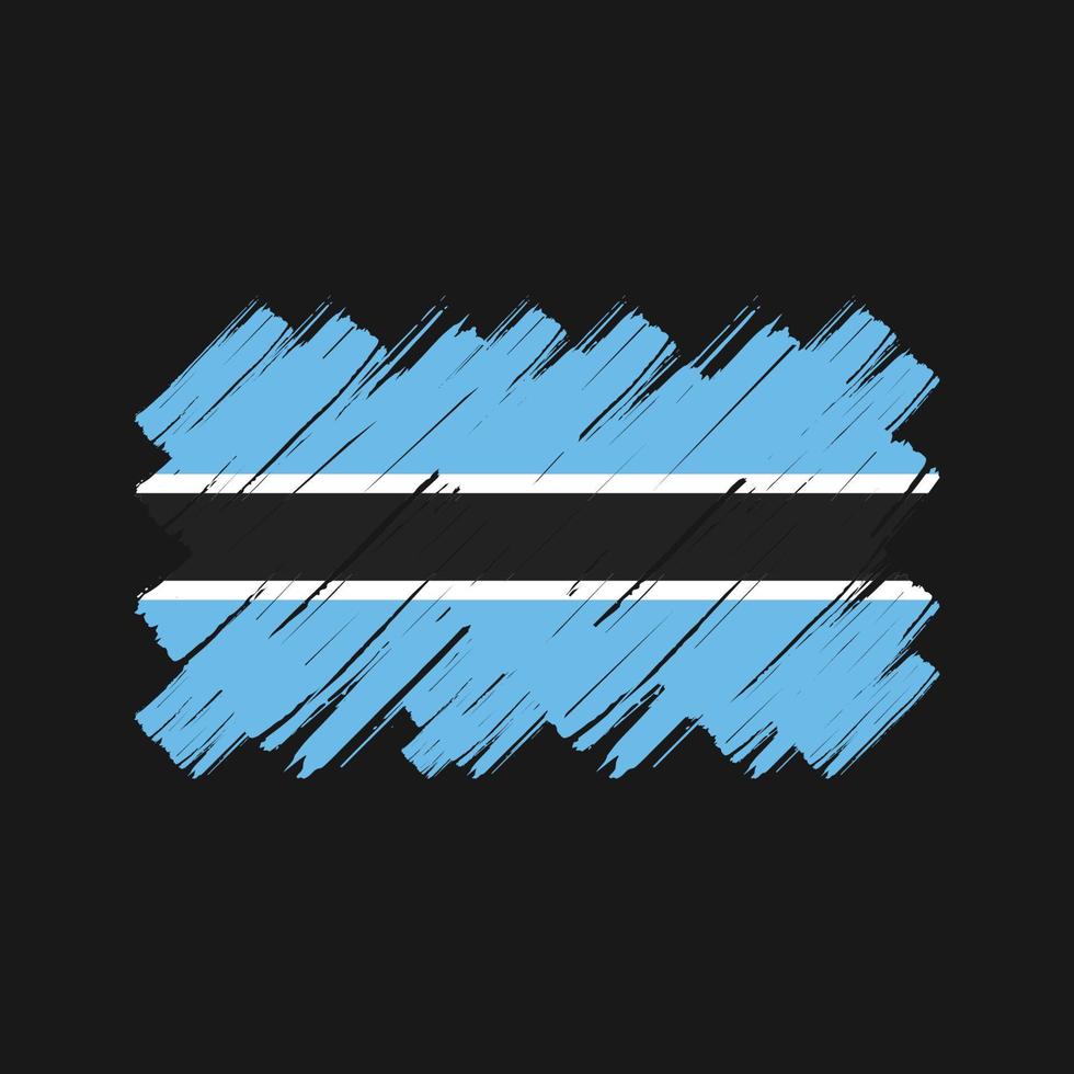 Botswana vlag penseelstreken. nationale vlag vector