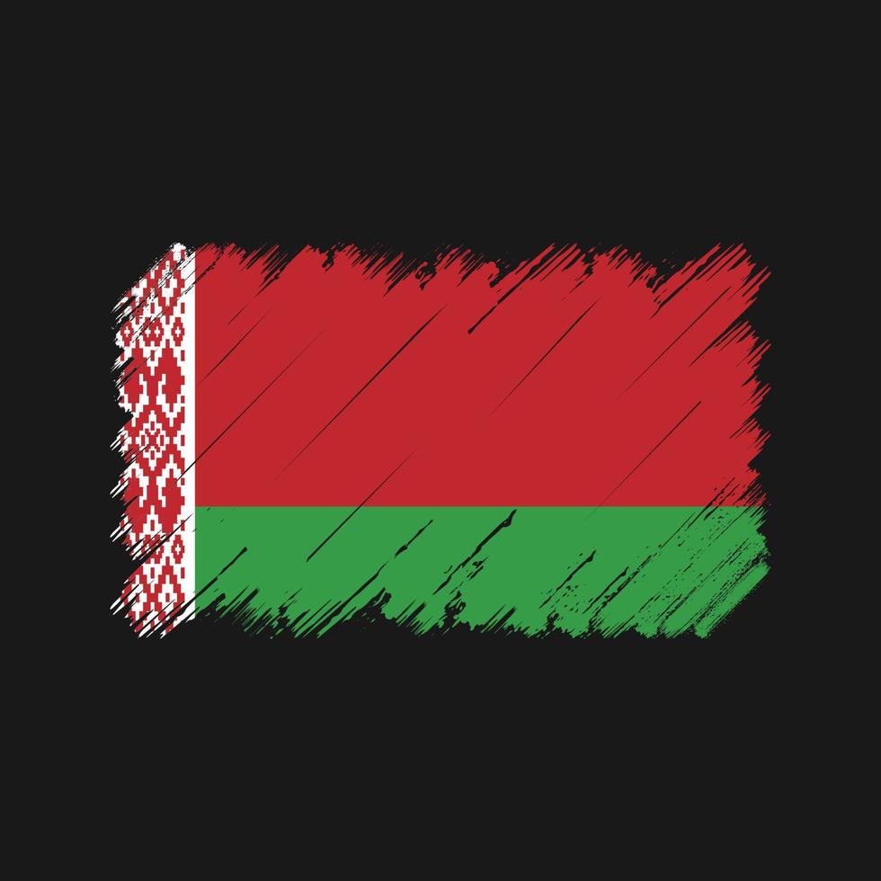 Wit-Rusland vlag penseelstreken. nationale vlag vector