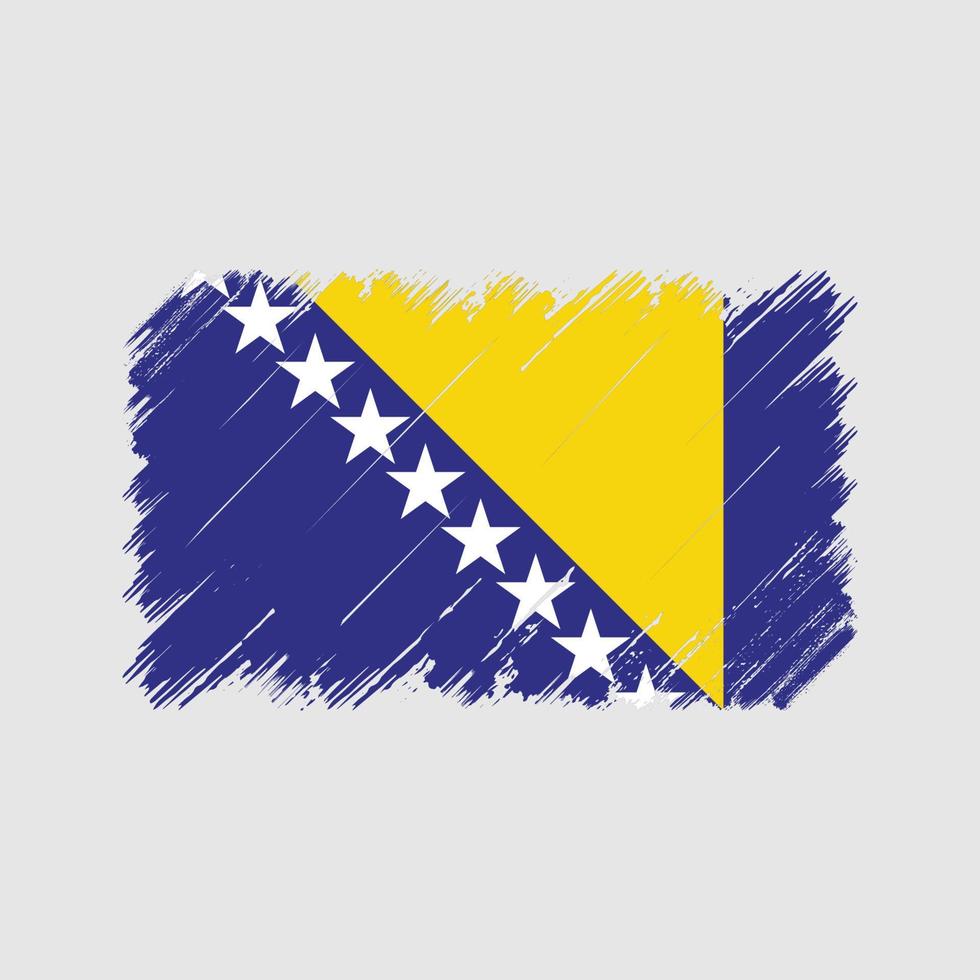 bosnië vlag penseelstreken. nationale vlag vector