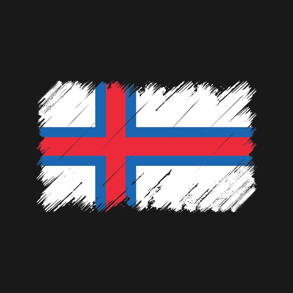 Faeröer vlag penseelstreken. nationale vlag vector