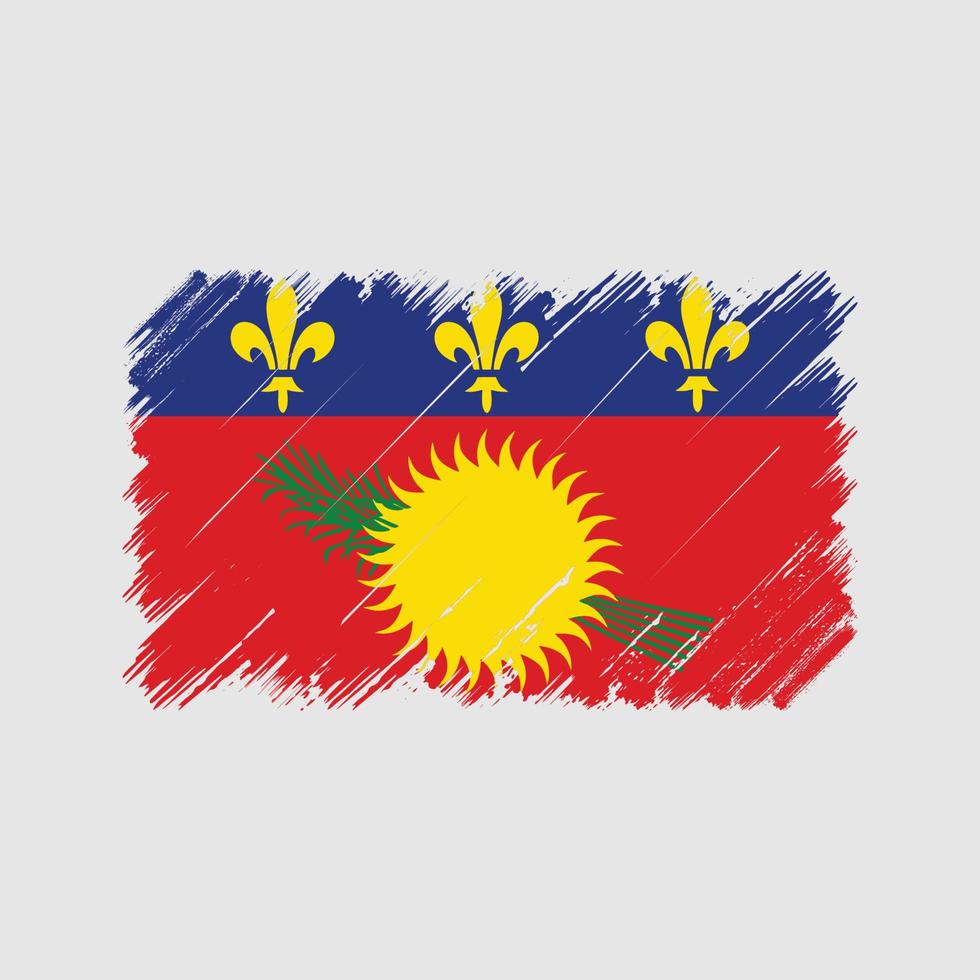 guadeloupe vlag penseelstreken. nationale vlag vector