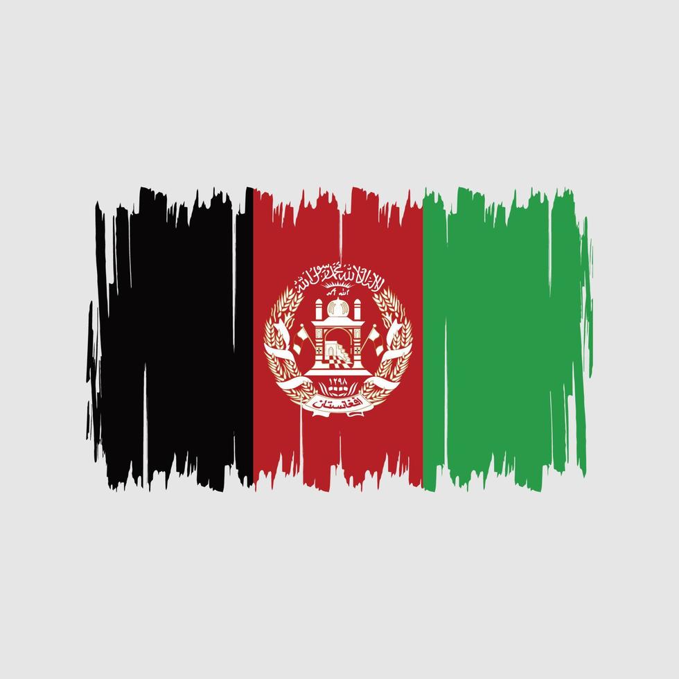 Afghaanse vlagborstel. nationale vlag vector