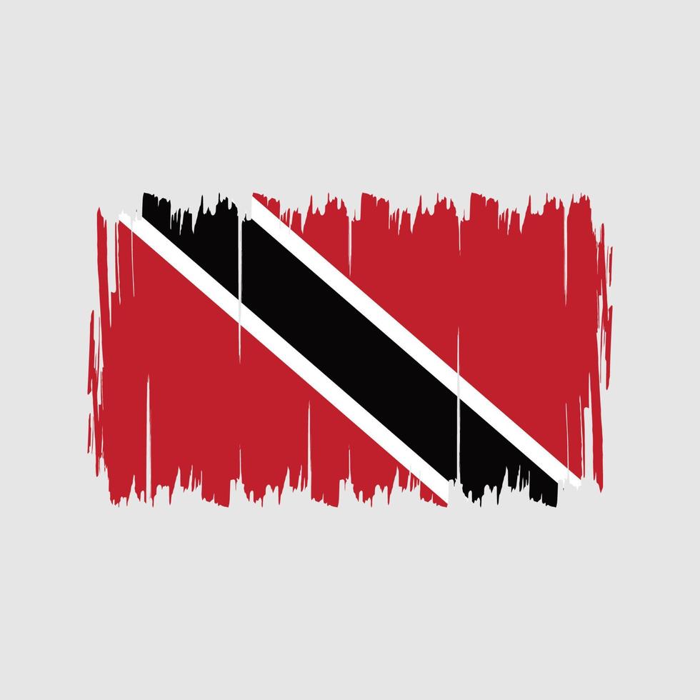 trinidad en tobago vlagborstel. nationale vlag vector