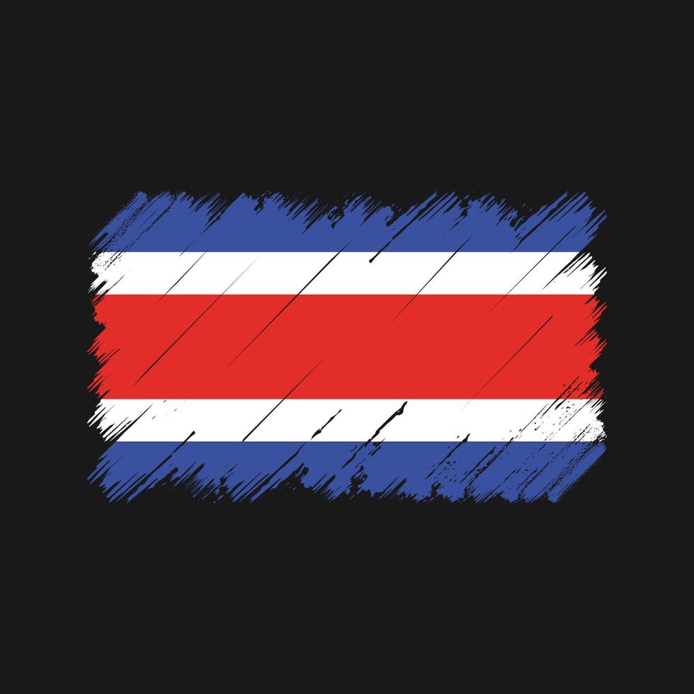 Costa Rica vlag penseelstreken. nationale vlag vector