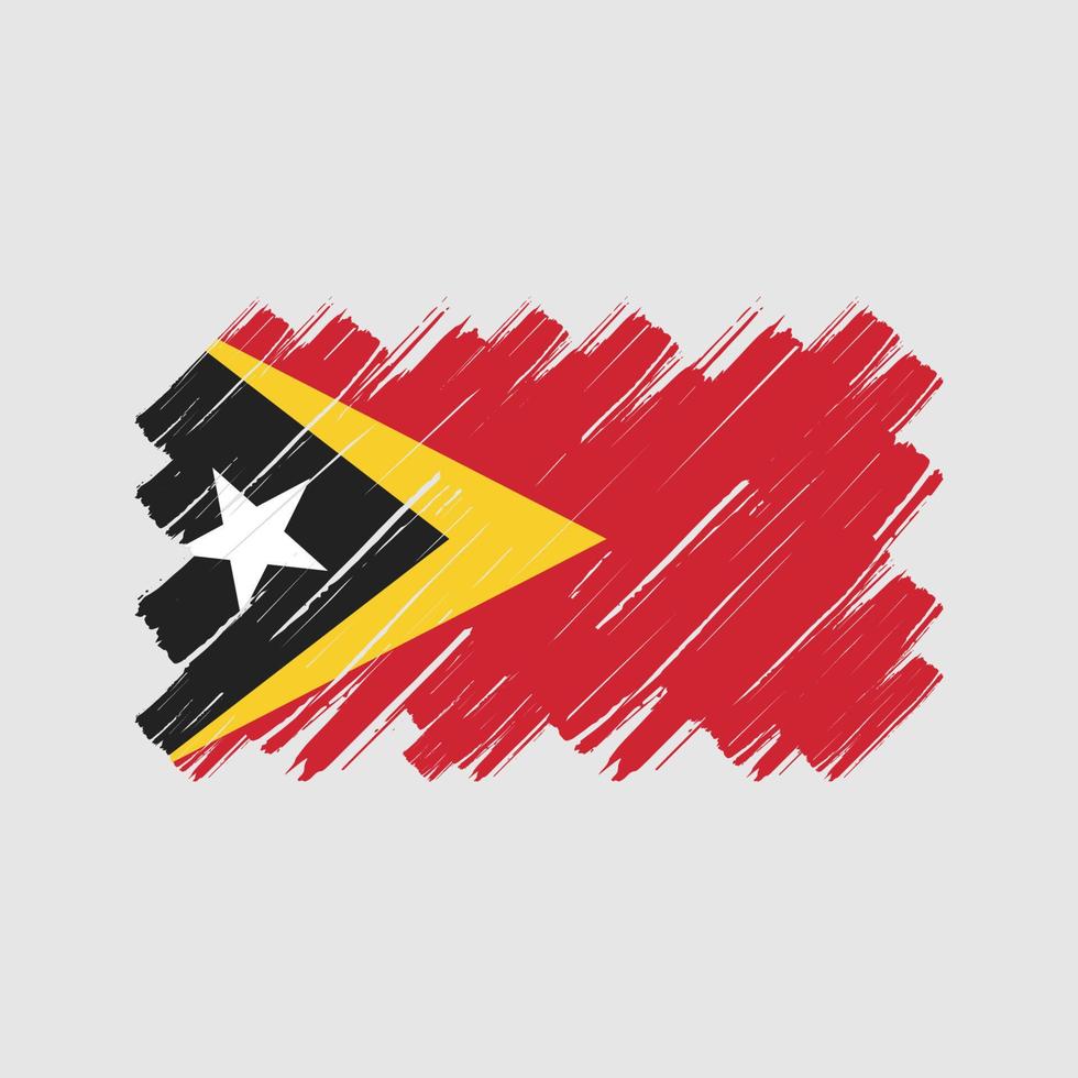 Oost-Timor vlag penseelstreken. nationale vlag vector