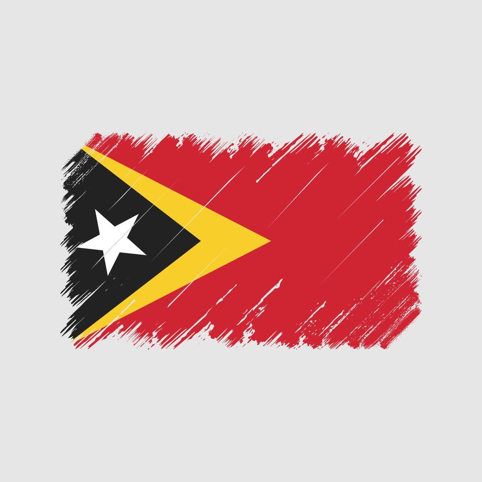 Oost-Timor vlag penseelstreken. nationale vlag vector