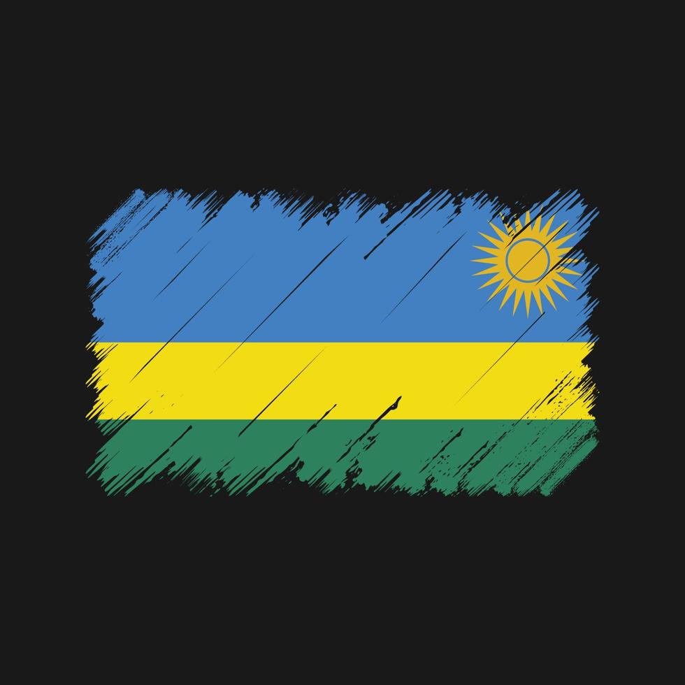 rwandese vlag penseelstreken. nationale vlag vector