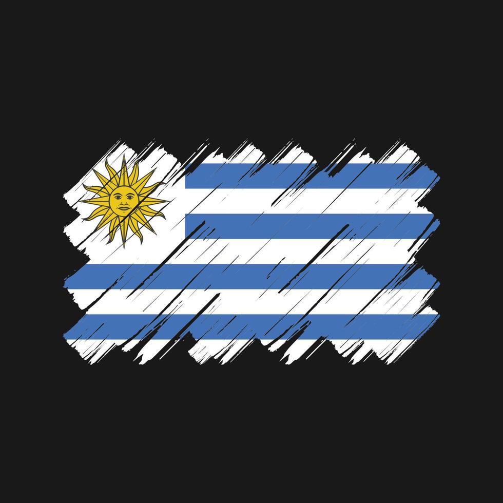 uruguay vlag penseelstreken. nationale vlag vector